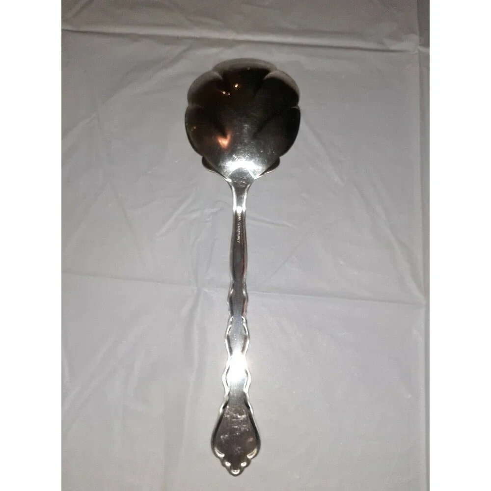 Oneida Community Duet Pattern Silverplate Solid Shell Casserole Spoon 1980-1983